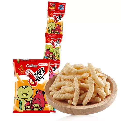 日本进口Calbee卡乐比薯条薯片虾片虾条4连包薯条零食小包装便携-图1