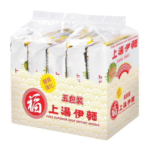 港版日清福字面上汤伊面上汤米粉上汤拉面即食面方便面泡面5连包 - 图2