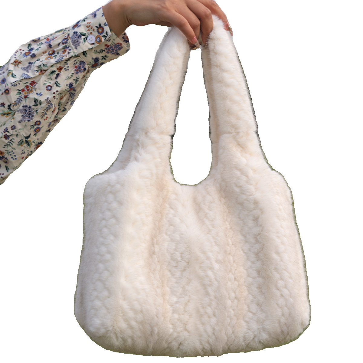 冬可爱时尚手提托特包菜篮子磁扣单肩包大容量毛绒包毛茸茸毛毛包,淘宝优惠券,粉丝福利购,淘宝优惠卷