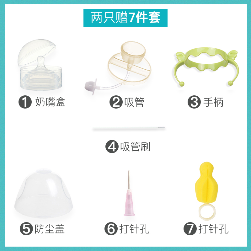 竹联母婴专营店原装进口韩国可么多么奶嘴comotomo奶瓶硅胶奶嘴123滴Y型宽口配件2