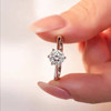 Classic six-claw artificially cultivated diamond ring for women to propose, marry and give to their girlfriends