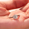 Classic six-claw artificially cultivated diamond ring for women to propose, marry and give to their girlfriends