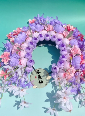 原创泉州浔埔女簪花头饰民族风仙花围绢花高颜值汉服手工古风发饰