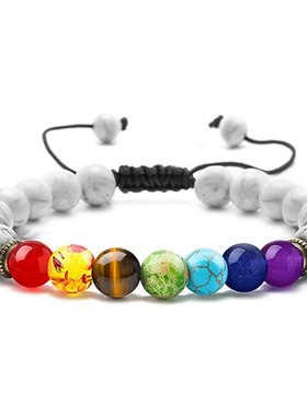 Seven-pulse energy bracelet 跨境欧美七脉能量手串