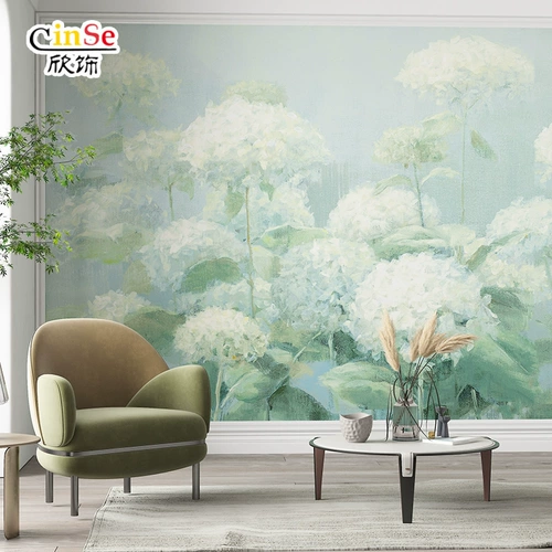 Стеновая ткань фон стена настенная настенная ткань. Роспись 2023 Новая бесшовная цельная комната спальня тропические растения