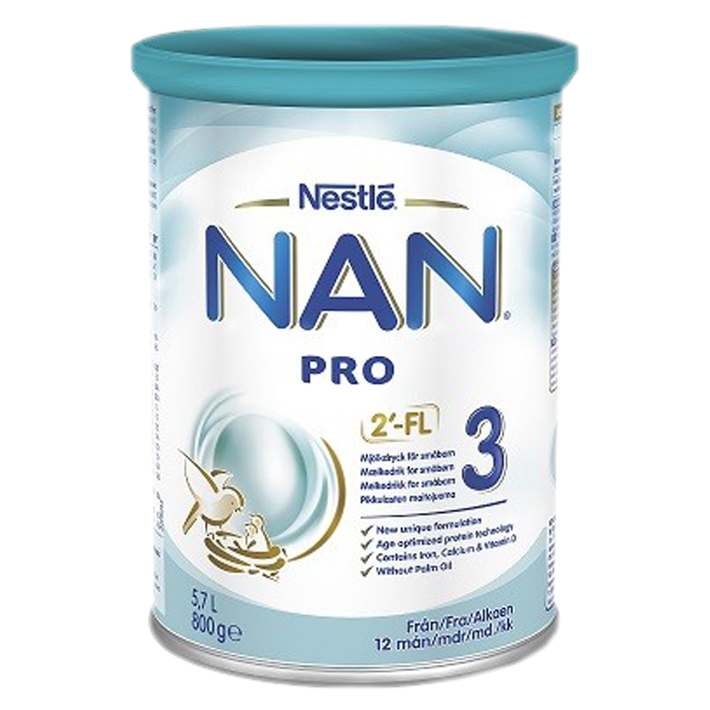 直邮|瑞典购Nestle NAN Pro雀巢能恩3段幼儿配方奶粉12月+800g-图3