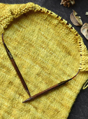 进口编织工具Knitpro Ginger木质环形针循环针毛衣针披肩针