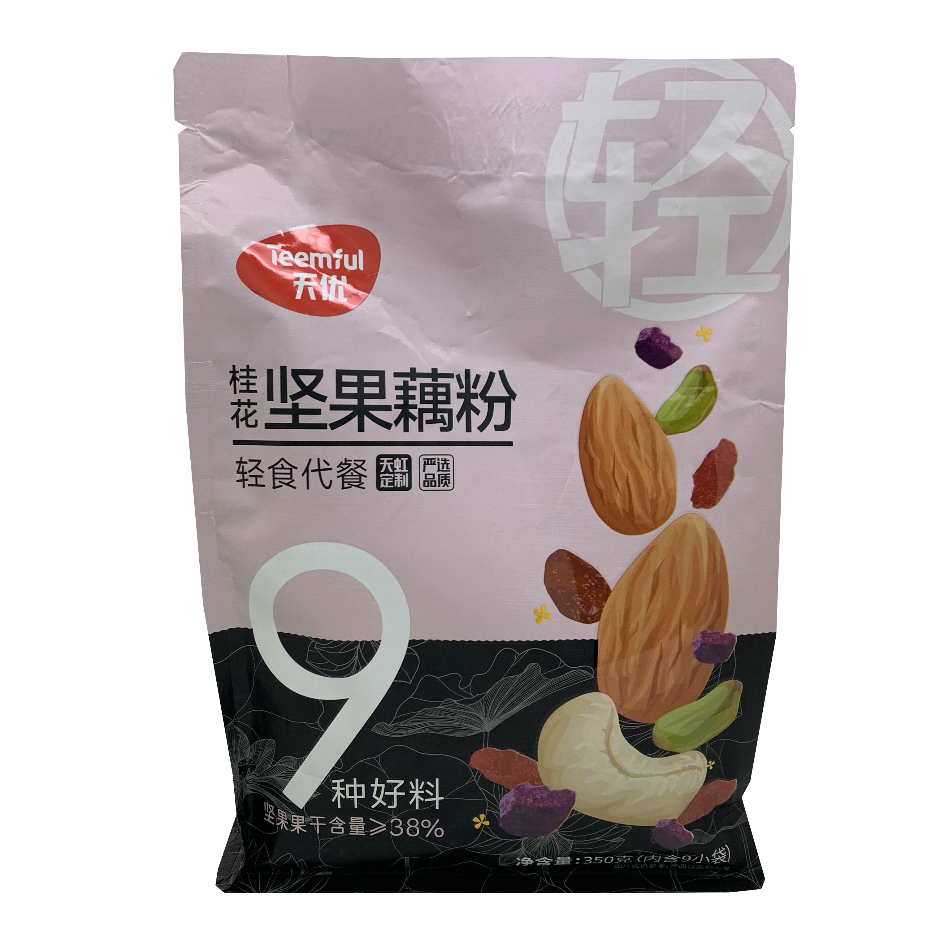 天优 TEEMFUL红枣莲子桂花坚果藕粉350g代餐早餐即食冲泡袋装包邮 - 图3