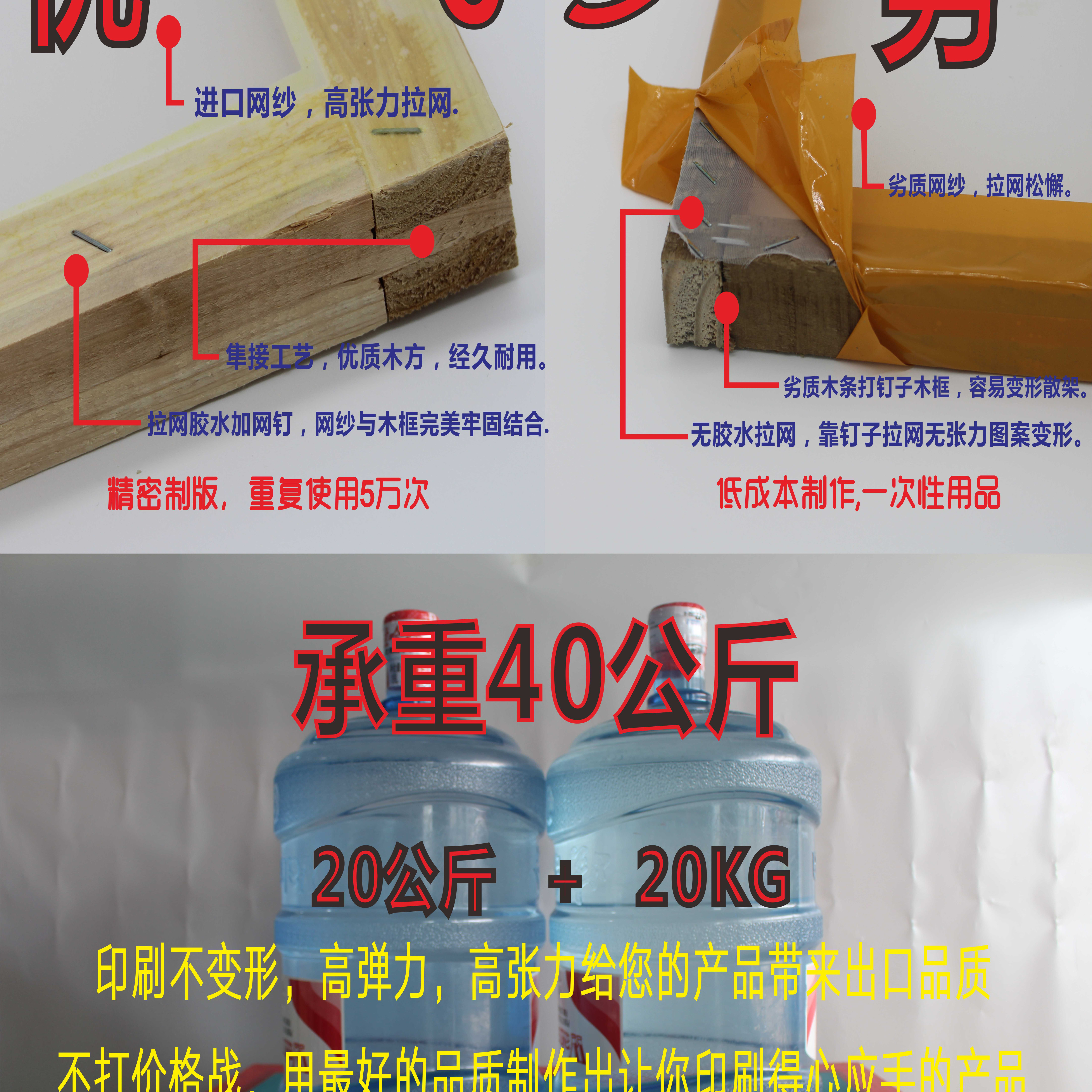 定制丝印网版水性油性丝网印刷模版制作订做油墨网板木框制版DIY - 图2