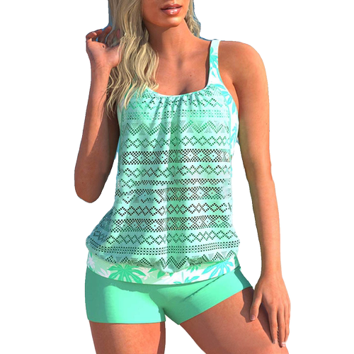 2024新款外贸欧美跨境性感大码肥婆高腰平角裤分体比基尼泳衣女士 - 图3