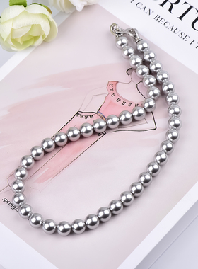 花千树珠宝 施家真多麻银灰色珍珠项链女轻奢气质高级感锁骨链
