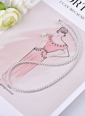 花千树珠宝 1mm极细baby小米珠S家珍珠项链女锁骨链时尚简约颈链