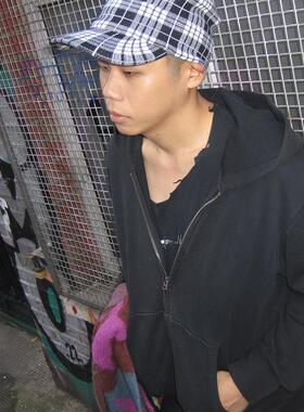 KAGA官方 格子针织护耳带檐毛线帽 unisex 百搭造型保暖 两色