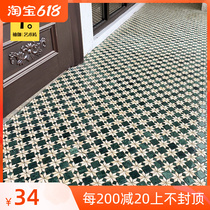 Retro Harbour Style Wind Marble Mosaic Background Wall Ink Green Stone Floor Tile Folk Balcony Make-up Room Wall Brick