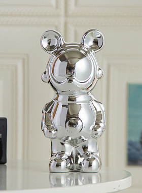 创意欧式金色陶瓷米奇摆件摆饰桌面装饰品工艺品现代装饰