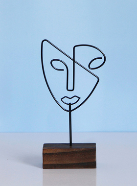 人物书房摆件木质简约