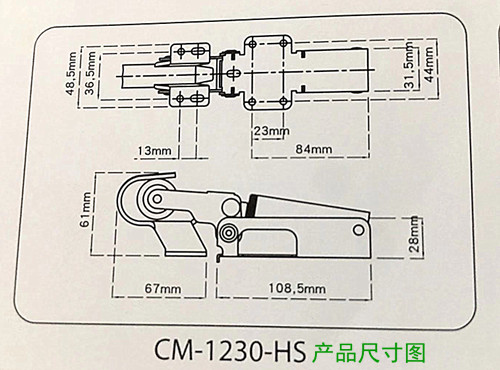 台湾格美COOLMAX闭门回归器CM-1230-HSL强力不锈钢闭门器回归器-图1