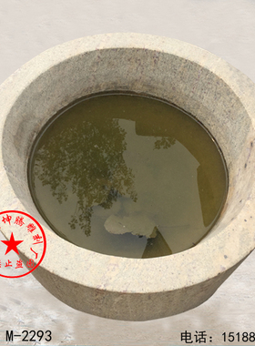白色水槽圆形鱼缸摆件大理石