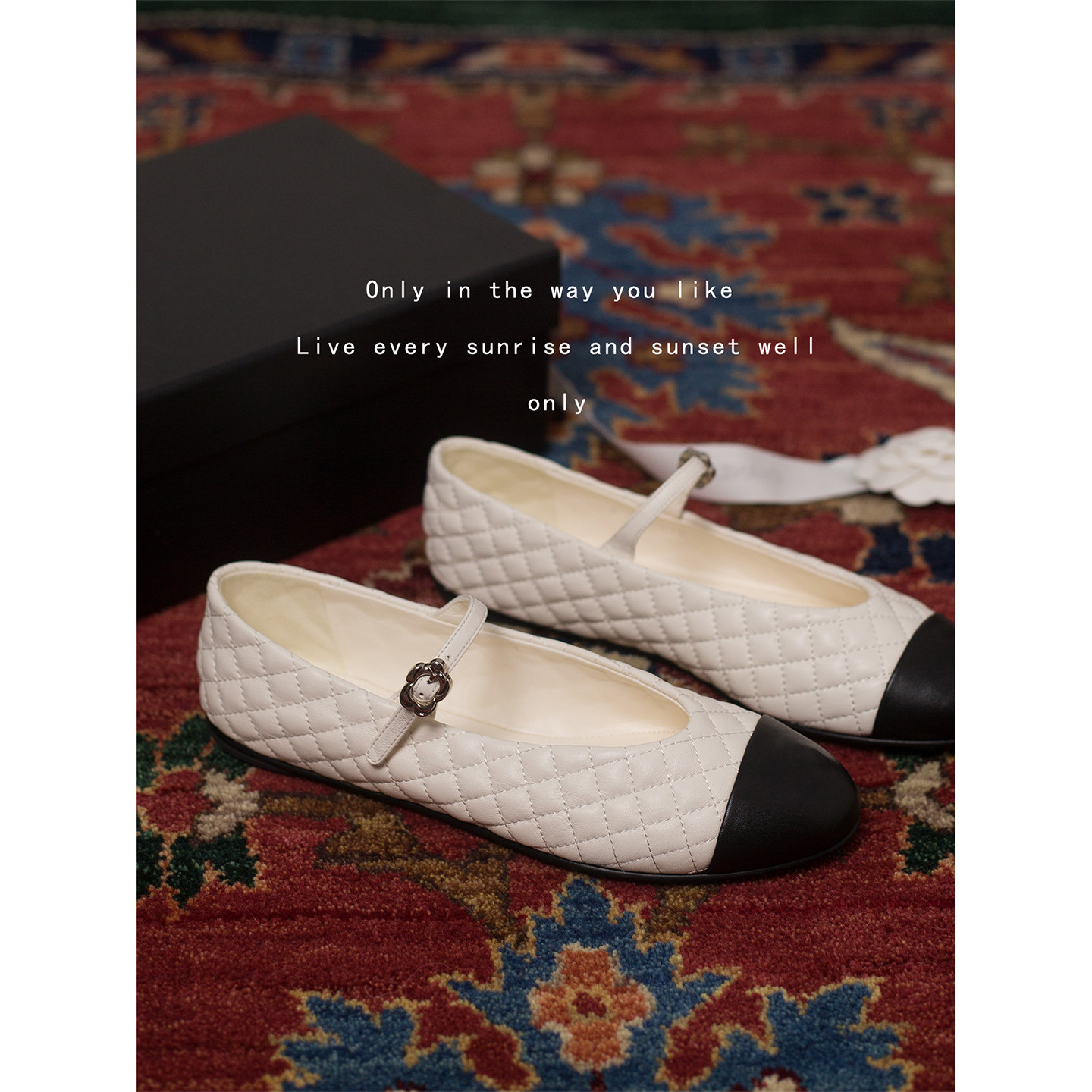 CHDIANOERL/25A小香风菱格玛丽珍浅口单鞋女一字带扣平底芭蕾舞鞋,淘宝优惠券,粉丝福利购,淘宝优惠卷