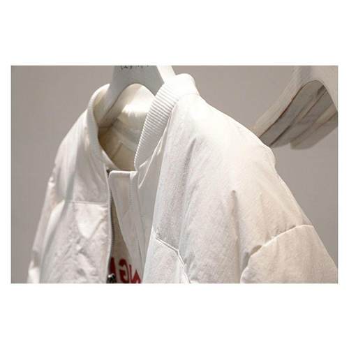 2025年秋冬新款保暖羽绒棉服女宽松纯色棒球服领慵懒风面包服外套 - 图1