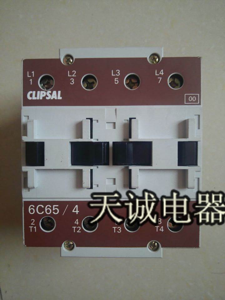 奇胜4四级交流接触器 CLIPSAL 6C65/4  6C50/4线圈电压380V 220V - 图1