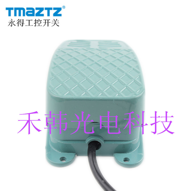 永得脚踏开关脚踩开关脚踏板开关 TFS-105自锁式1米线银触点6A-图0