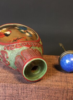 古董古玩收藏品琉璃雕刻内画鼻烟壶家居装饰摆件