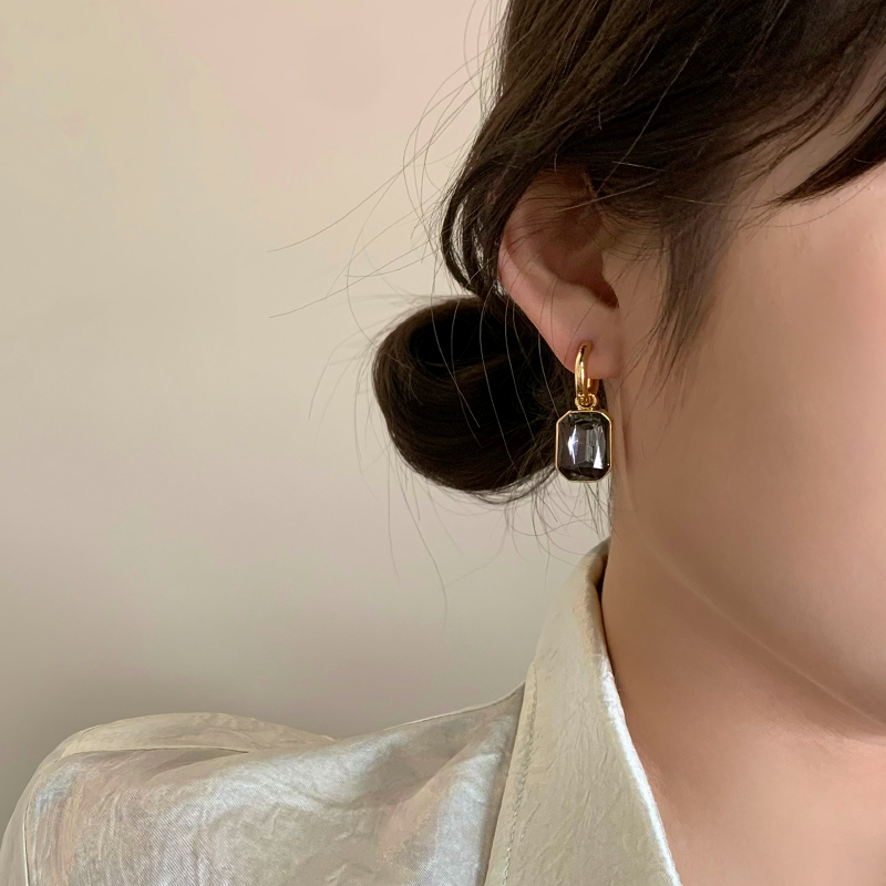 铜镀真金欧美复古设计感耳扣时尚几何耳环潮流网红新款耳饰女1173 - 图0