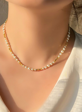 高级感气质唯美珍珠项链优雅温柔