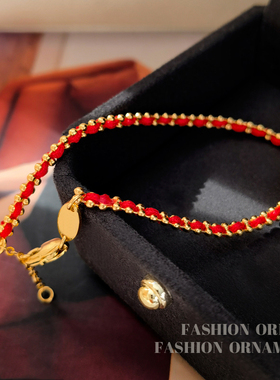 高级感复古红绳手链气质新款