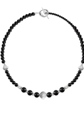 YGL轻奢原创设计时尚复古虎眼石串珠项链轻小众2025新款女锁骨链