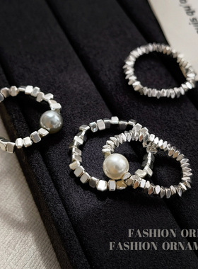 小众碎银几两设计戒指ins风