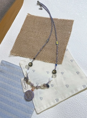 手工制作项链一只童手作 原创设计捷克琉璃珠串珠项链女款锁骨链