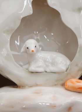 德化陶瓷高温彩绘饰品摆件