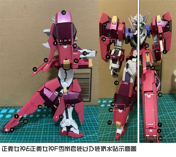 拾壹零 RG/HG Type-F正义女神F型/红妹(MB样式).专用水贴-图1