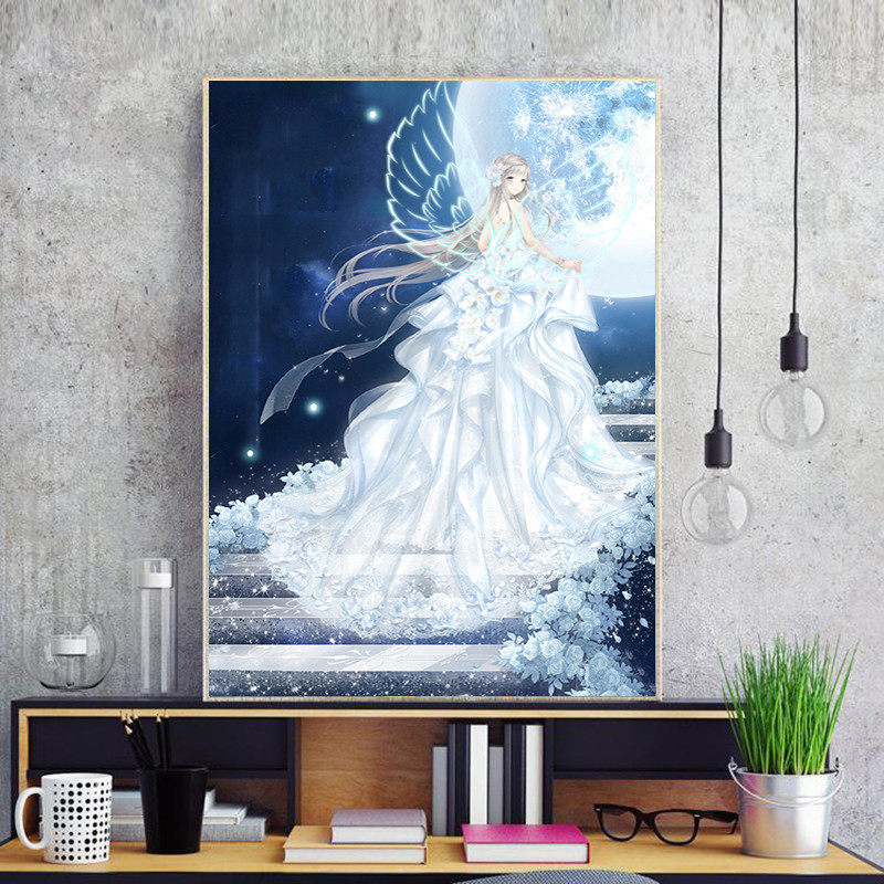 带框钻石画卧室小公主卡通动漫钻石绣十字绣满钻新款砖石绣配画框,淘宝优惠券,粉丝福利购,淘宝优惠卷