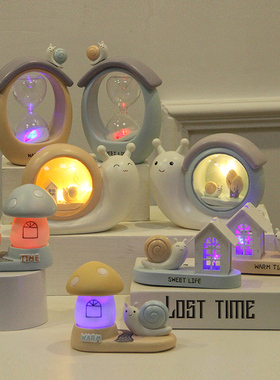 老鼠沙漏蜗牛摆件创意实用生日