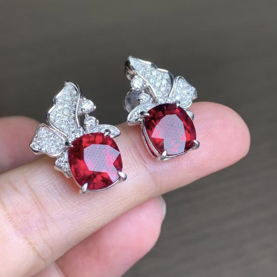 BX10卢比来红碧玺刻面裸石18K金镶嵌定制吊坠戒指耳钉项链时尚女,淘宝优惠券,粉丝福利购,淘宝优惠卷