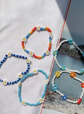 手链男女玻璃米珠甜美手工串珠