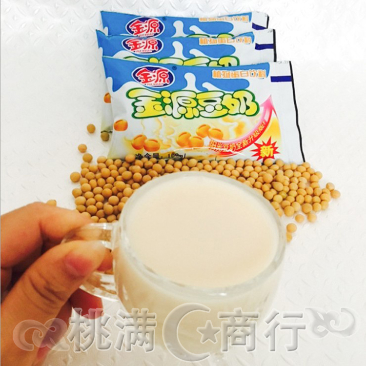 23年新货广西金源豆奶160ml*20袋半箱植物蛋白豆奶饮料大豆磨制 - 图1