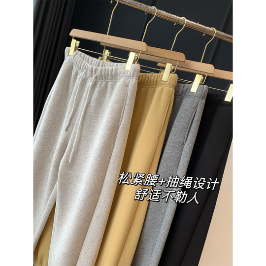 一条过冬！闭眼入！650g加绒加厚！哈伦束脚裤休闲卫裤女冬新款25