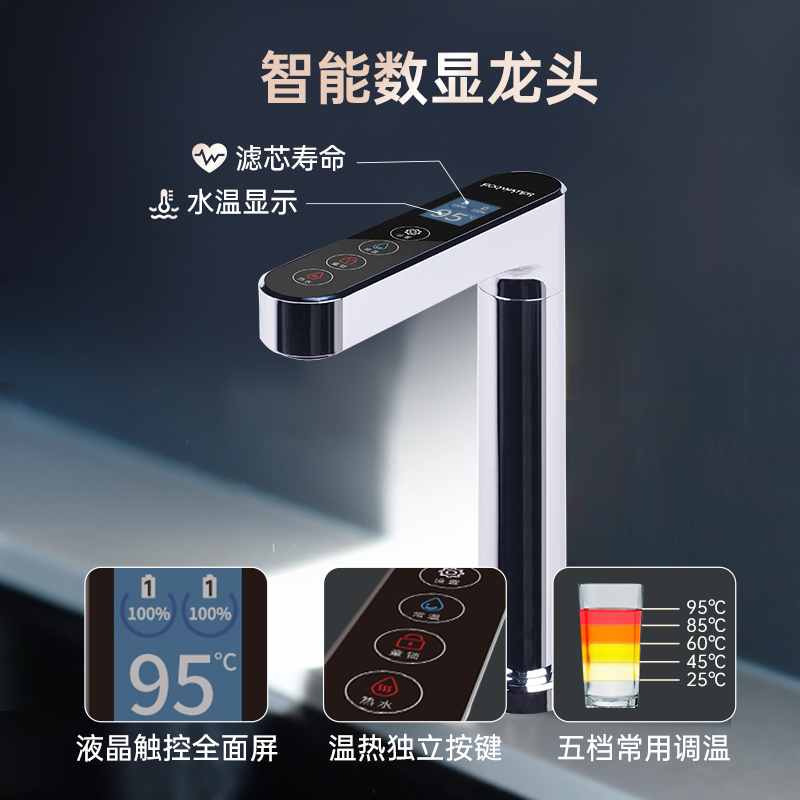 【政府补贴20%】怡口净水器家用直饮加热一体机RO反渗透过滤器