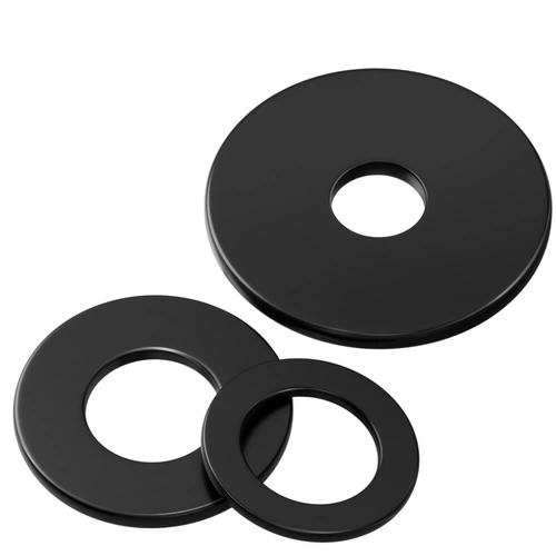 Черная прокладка, металлическая круглая шайба, увеличенная толщина
