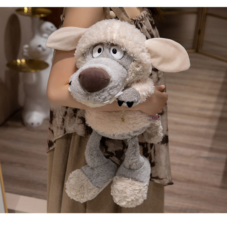 披着羊皮的狼公仔玩偶睡觉抱枕大灰狼毛绒玩具布娃娃生日礼物女生,淘宝优惠券,粉丝福利购,淘宝优惠卷