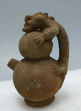 仿古陶器 汉代陶壶 中式工艺品摆件复古风展品定制宾馆酒店装饰品