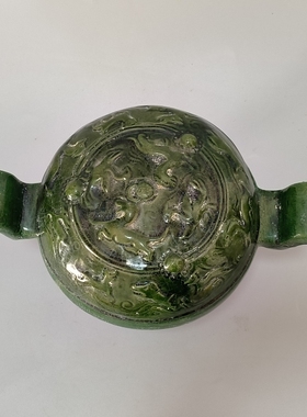 复古陶瓷艺术品三足鼎香炉摆件