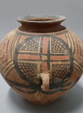 马家窑彩陶土陶罐摆件古典艺术品
