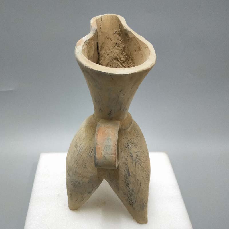 陶器摆件良渚文化陶鬶灰陶展品定制古典工艺品宾馆酒店家居装饰品