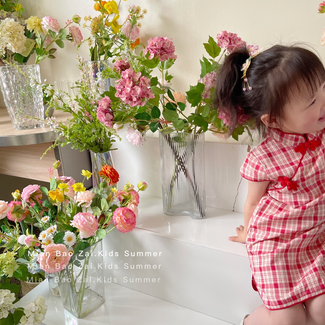 宝宝旗袍女童夏季薄款汉服连衣裙儿童唐装中国风周岁改良旗袍裙 - 图0