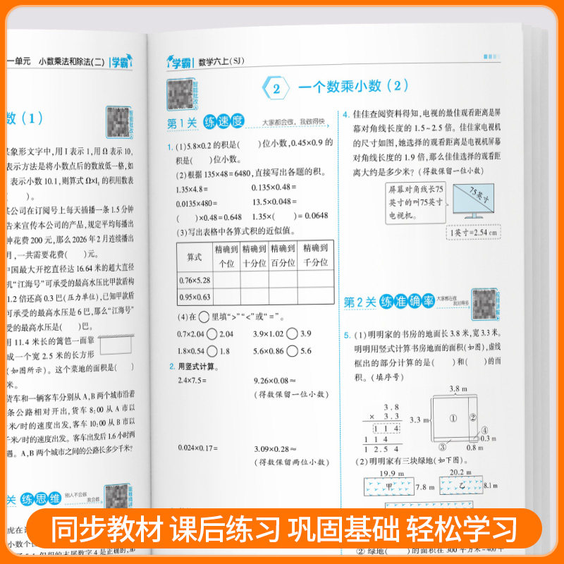 2026秋五星小学学霸一年级二年级三年级四4五5六年级上册下册语文数学英语人教版江苏教版北师大全套学霸同步练习册训练提优大卷